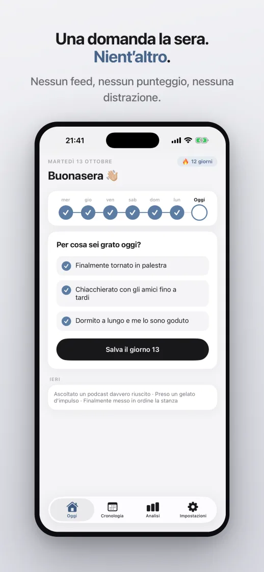 Una domanda la sera, niente di più: tre voci e la settimana della tua serie